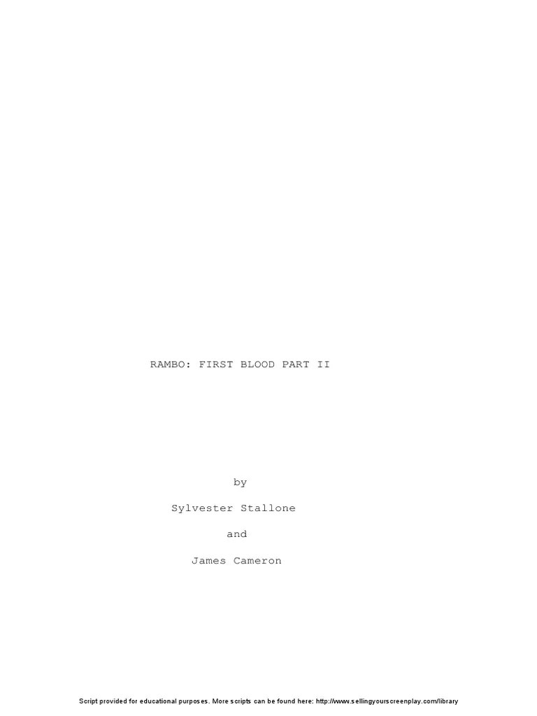 Rambo - First Blood Part II | PDF