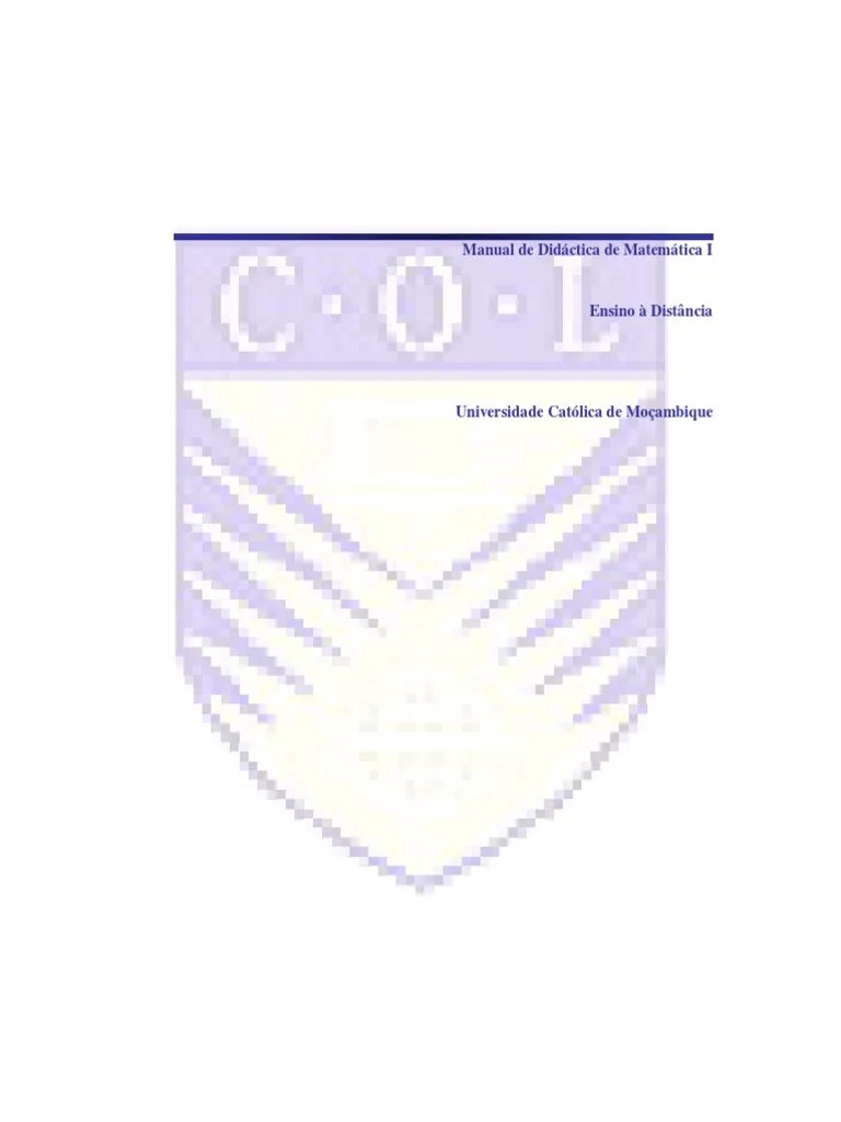 COL - Didactica Da Matematica I | PDF | Aprendizado | Conhecimento