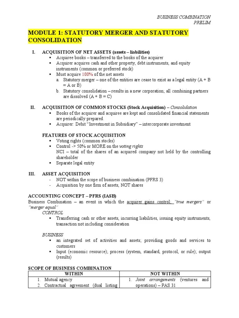 Buscom Reviewer | PDF | Goodwill (Accounting) | Mergers And Acquisitions