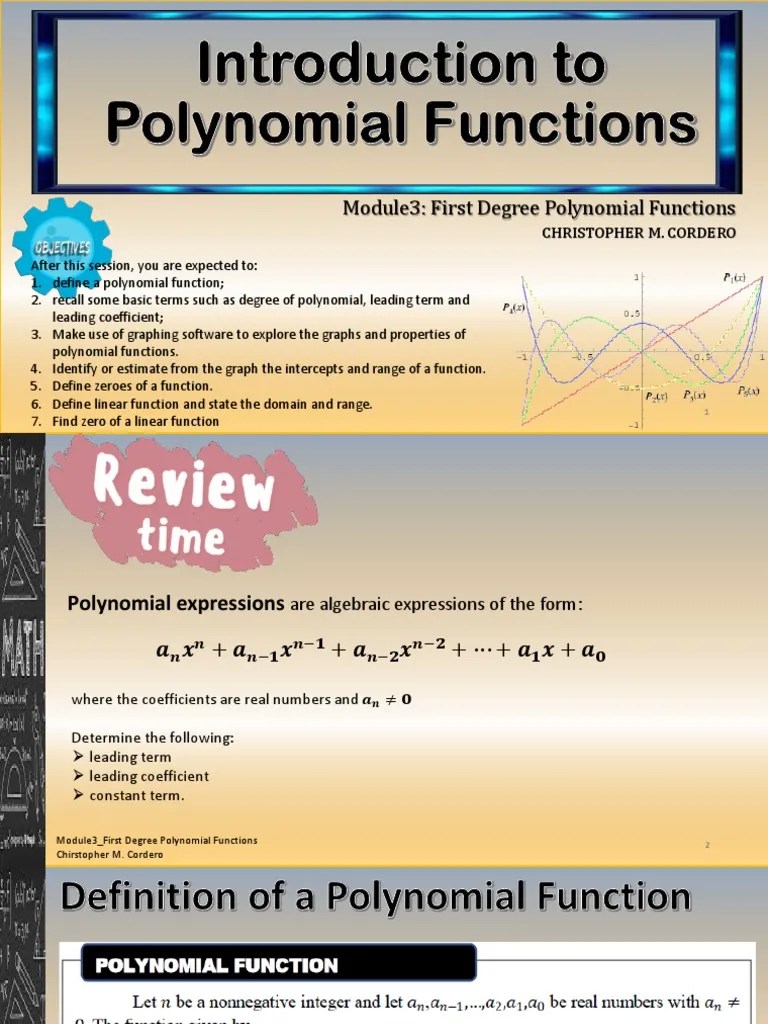 Introduction To Polynomial Functions | PDF | Polynomial | Function ...