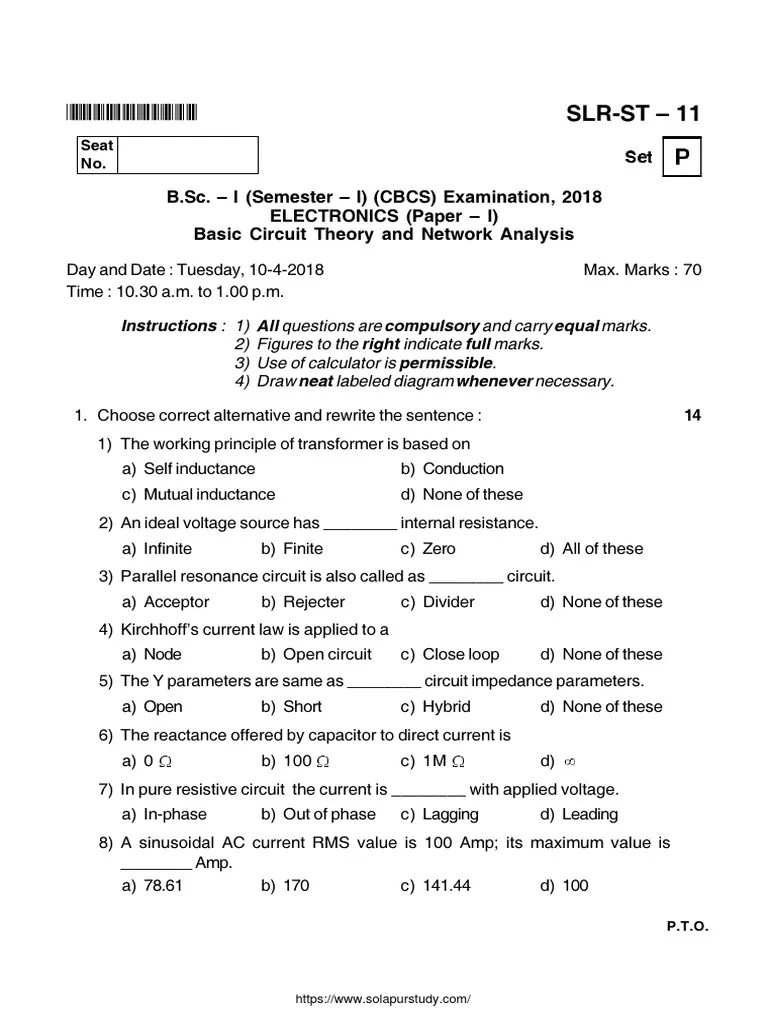 BSC 1 Sem Electronics Basic Circuit Theory | PDF | Electrical Network ...