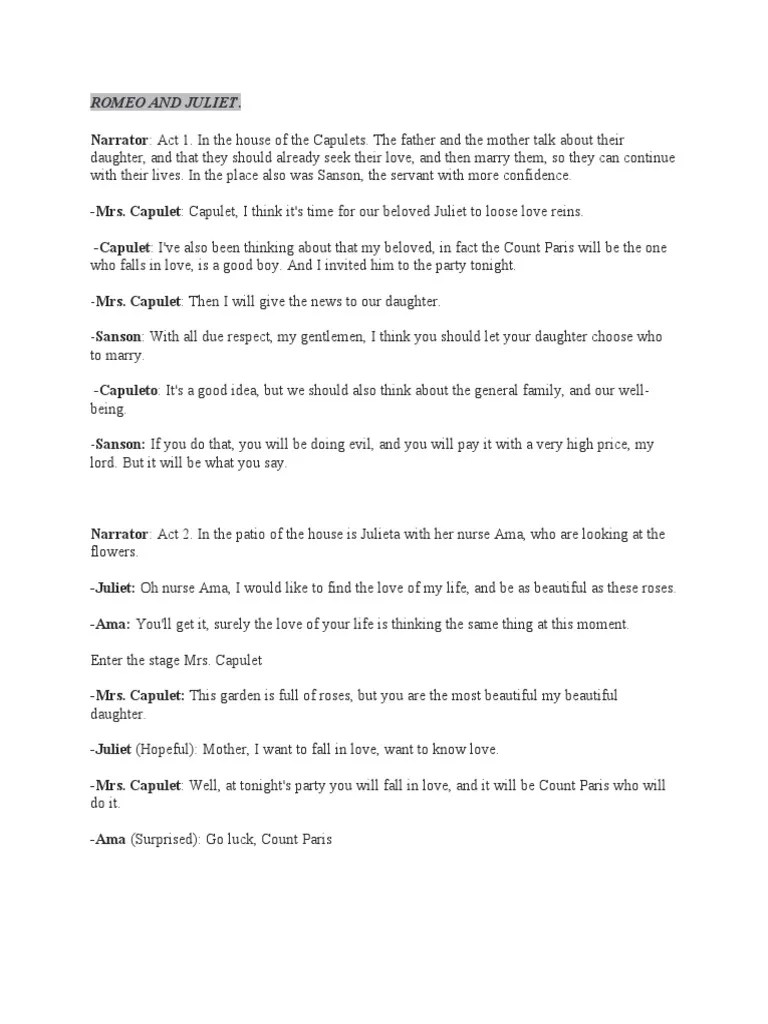 Romeo And Juliet | PDF | Characters In Romeo And Juliet | Romeo And Juliet