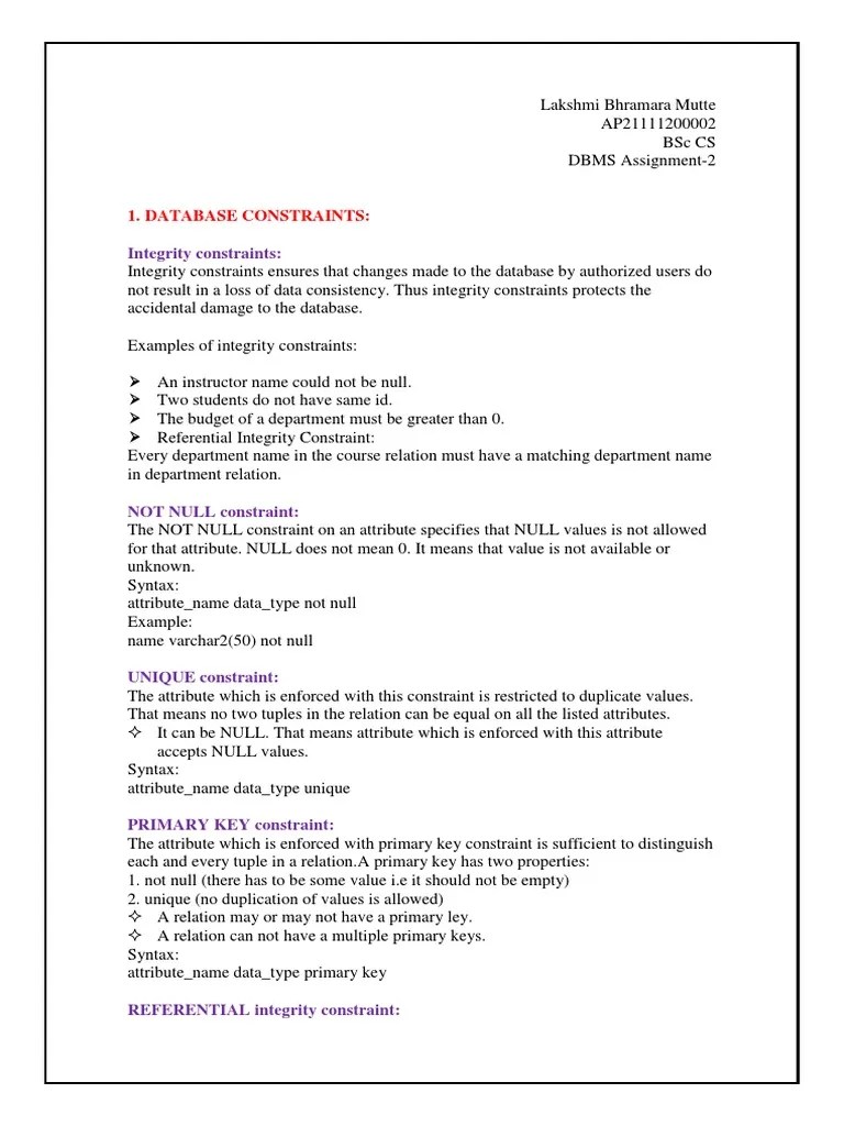 SQL2 | PDF | Relational Database | Relational Model