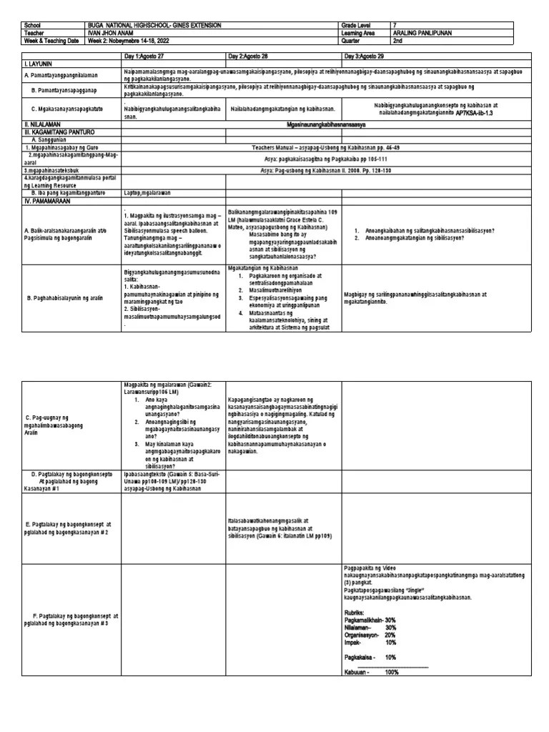 AP7-Q2 DLL Week 2 | PDF