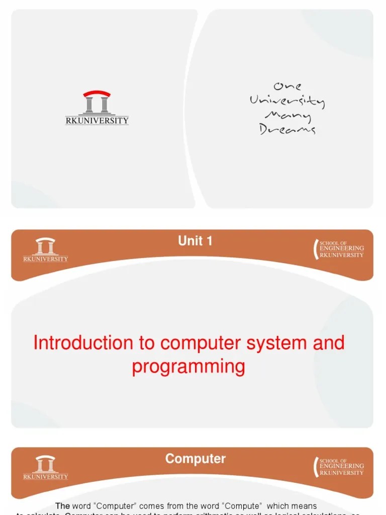CH-1 Introduction To Computer System And Programming | PDF | Software ...