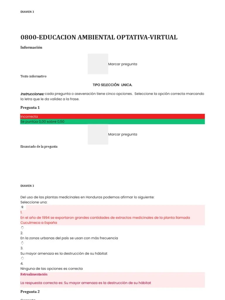 Examen 3 | PDF | Biodiversidad | Entorno Natural