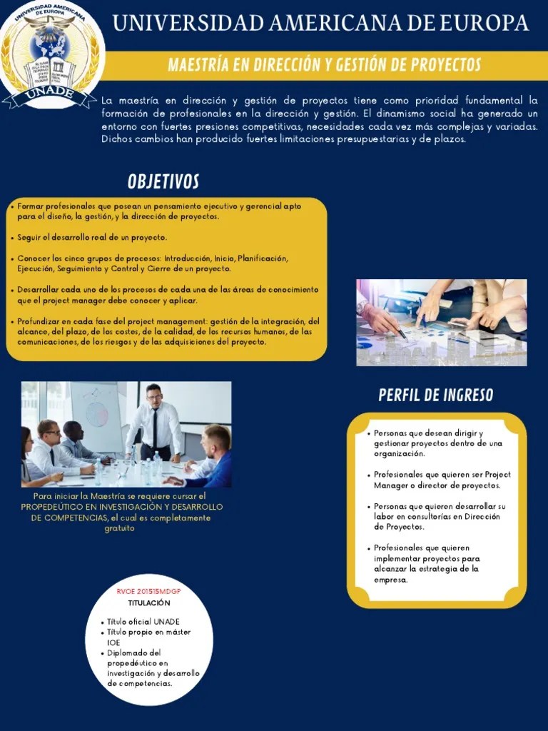 Maestría En Dirección Y Gestion De Proyectos | Descargar Gratis PDF ...