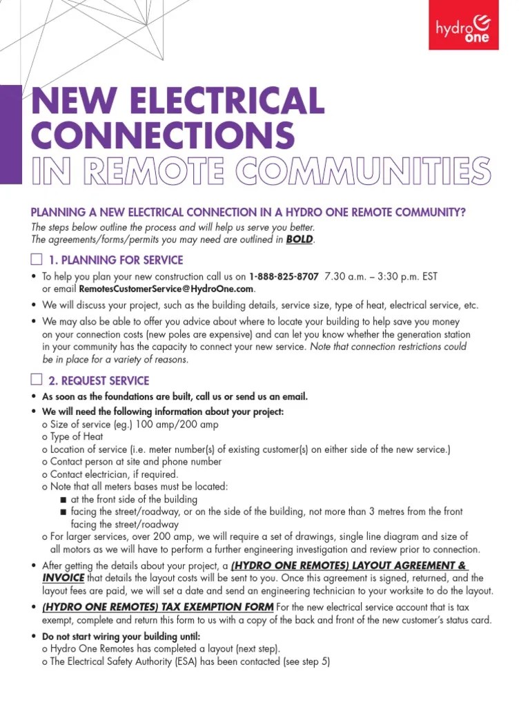 Planning A New Electrical Connection | PDF