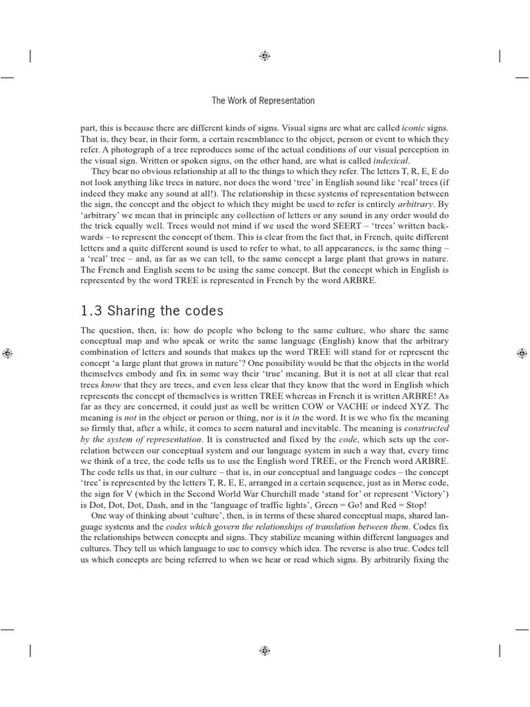 The Work Of Representation - Hall | PDF | Representation (Arts) | Color