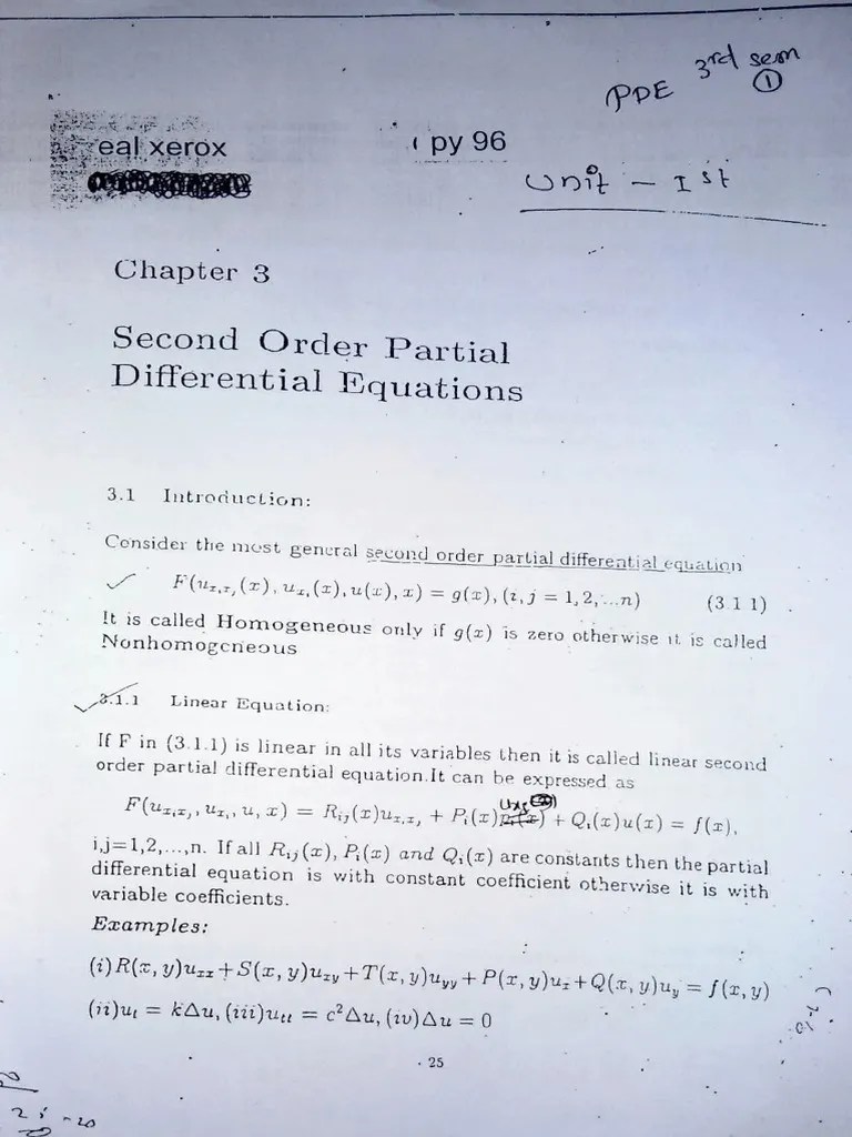 Partial Differential Equation. | PDF | Partial Differential Equation | Equations