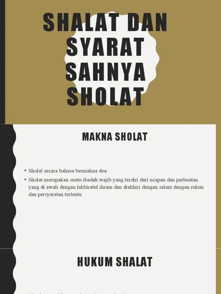 Shalat Dan Syarat Sahnya Sholat | PDF