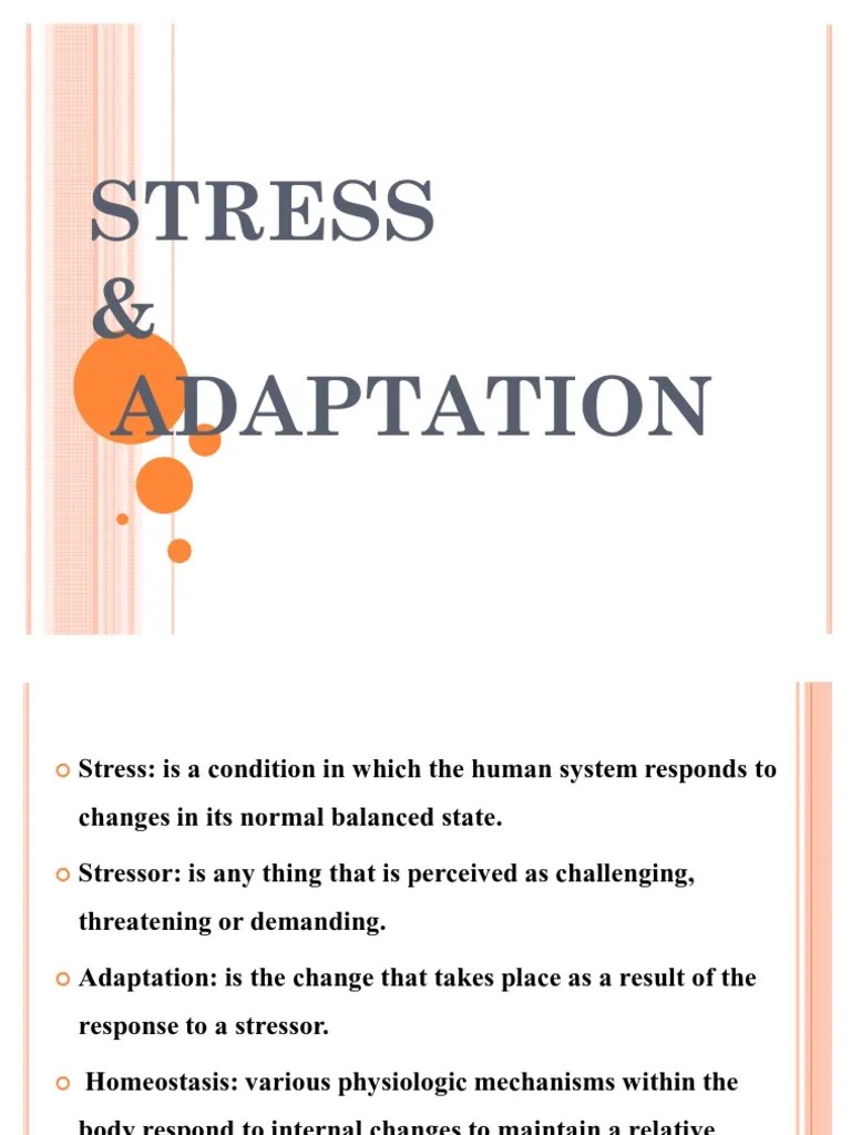 Stress And Adaptation | Stress (Biology) | Self-Improvement | Free 30-day Trial | Scribd