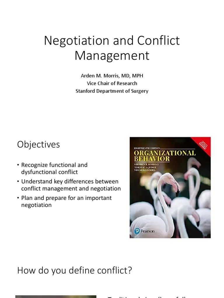 Negotiation And Conflict Management | PDF | Negotiation | Conflict Resolution