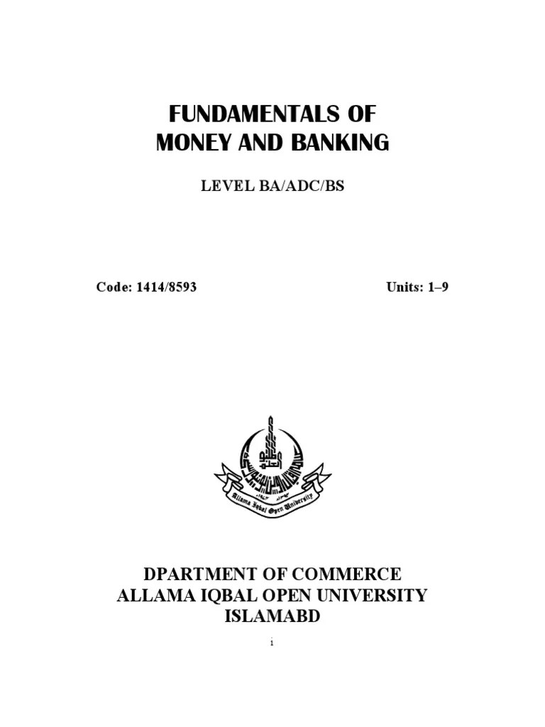 Fundamentals Of Money And Banking | PDF | Money | Financial Markets