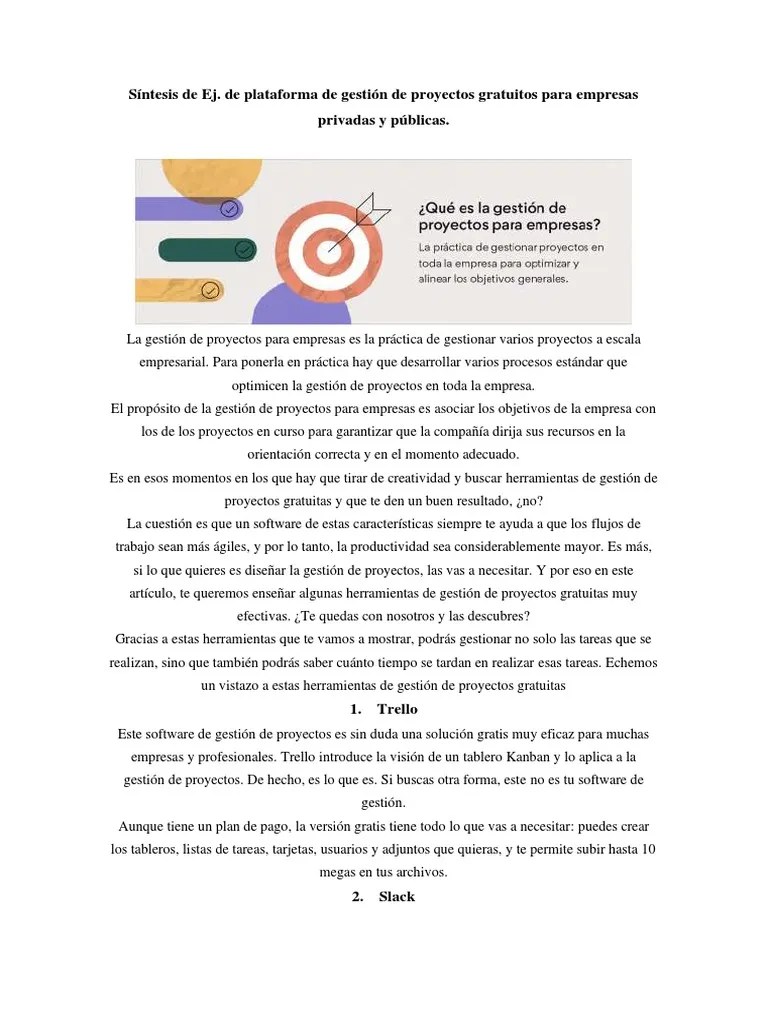 Gestion De Proyectos | PDF | Gestión De Proyectos | Software