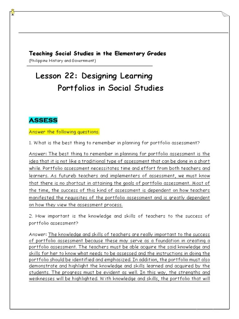 Lesson 22 Social Studies | PDF | Educational Assessment | Teaching Method