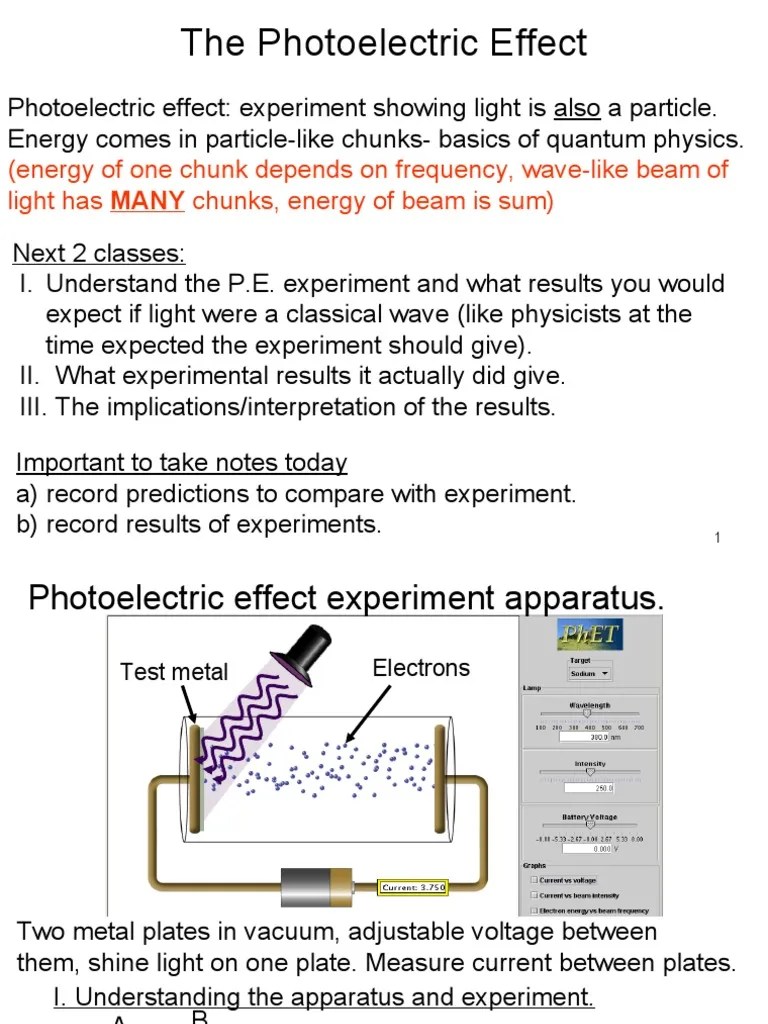 Photoelectric Effect Lecture Notes | PDF | Photoelectric Effect ...