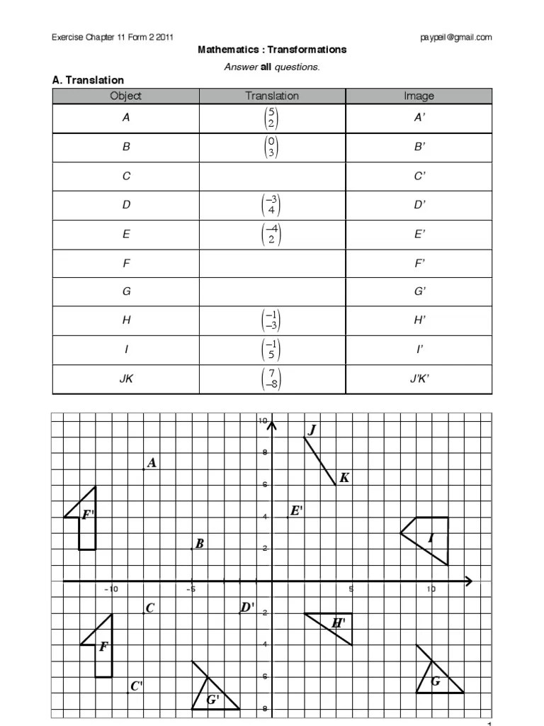 Find out more about these forms and the filing rules surrounding them. Exercise Math Mf2 Chapter 11 Transformations Pdf