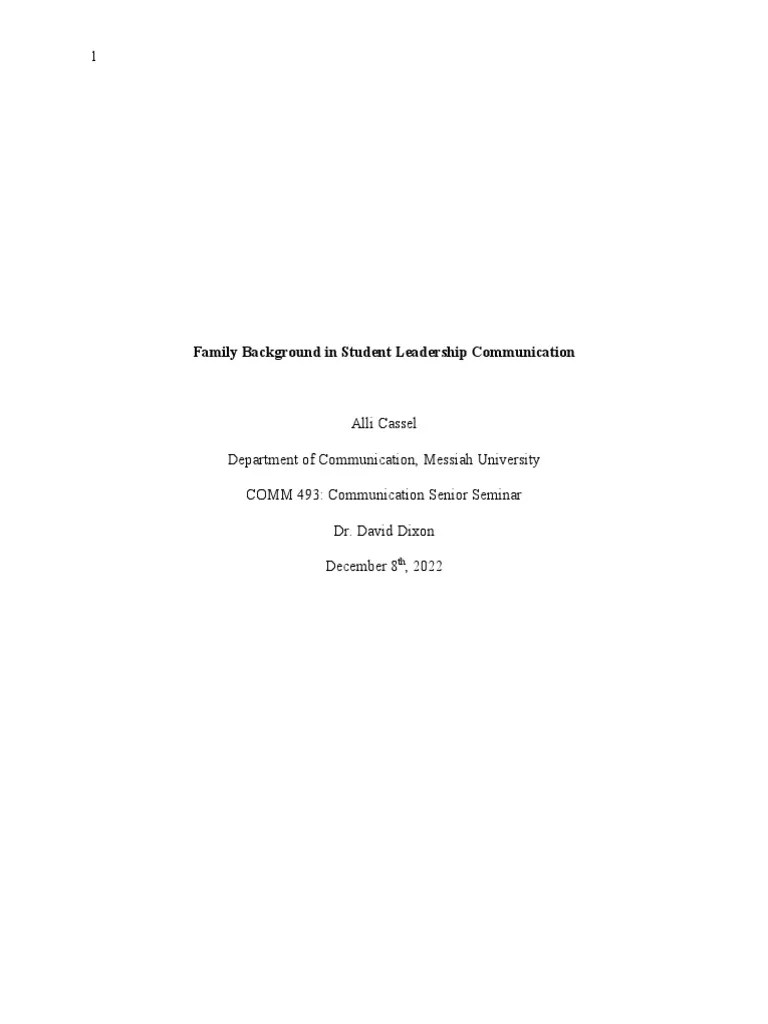 Capstone Research Final Paper | PDF | Leadership | Extraversion And ...