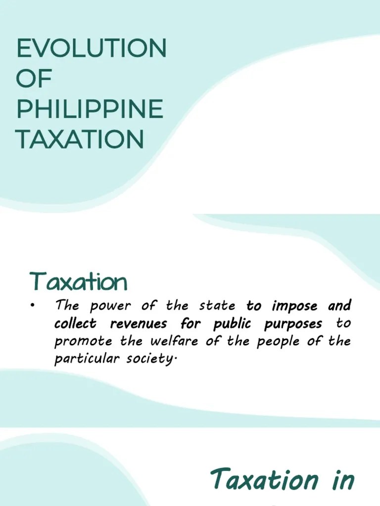 Evolution Of Philippine Taxation | PDF | Taxes | Value Added Tax