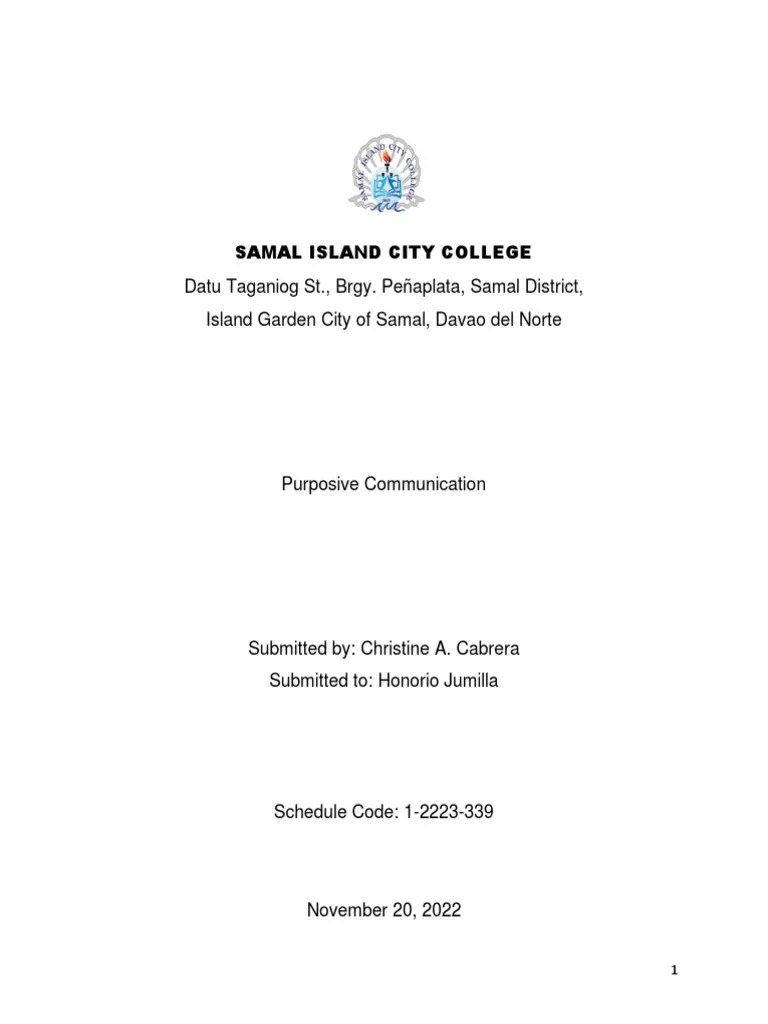 Purposive - Communication Pre-Final Module PDF | PDF | Communication