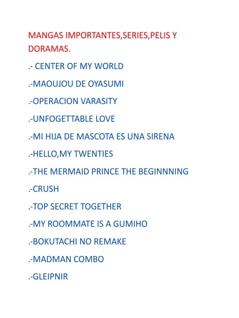 Documento DORAMAS4 | PDF