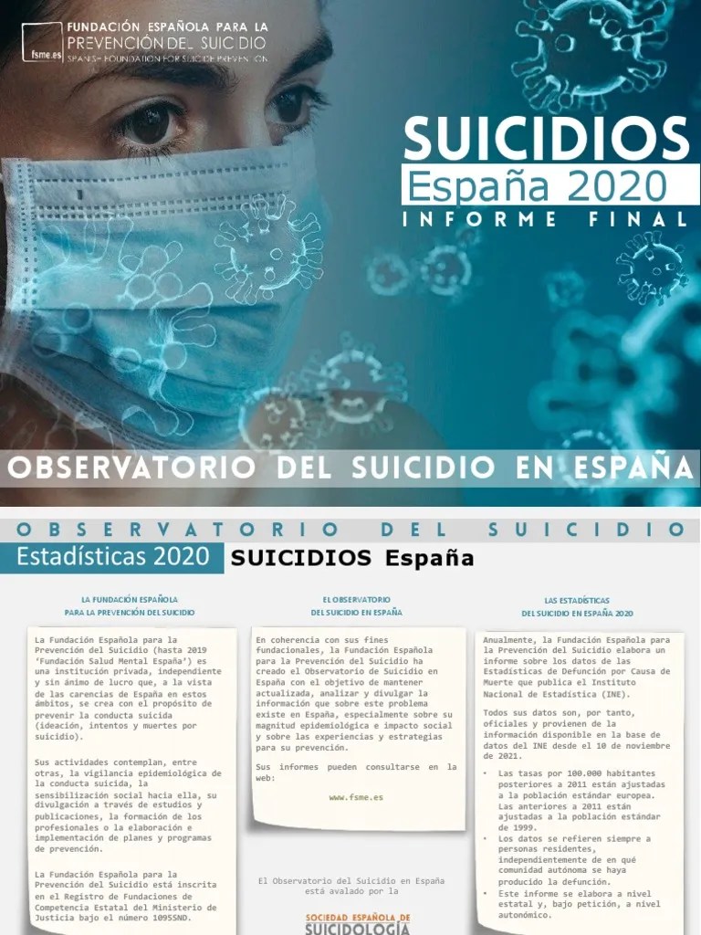 Análisis De Las Estadísticas Del Suicidio En España En 2020 | PDF ...