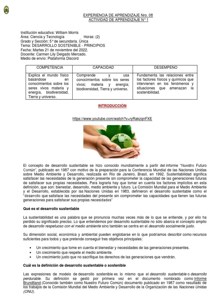 Desarrollo Sostenible | PDF | Desarrollo Sostenible | Sustentabilidad