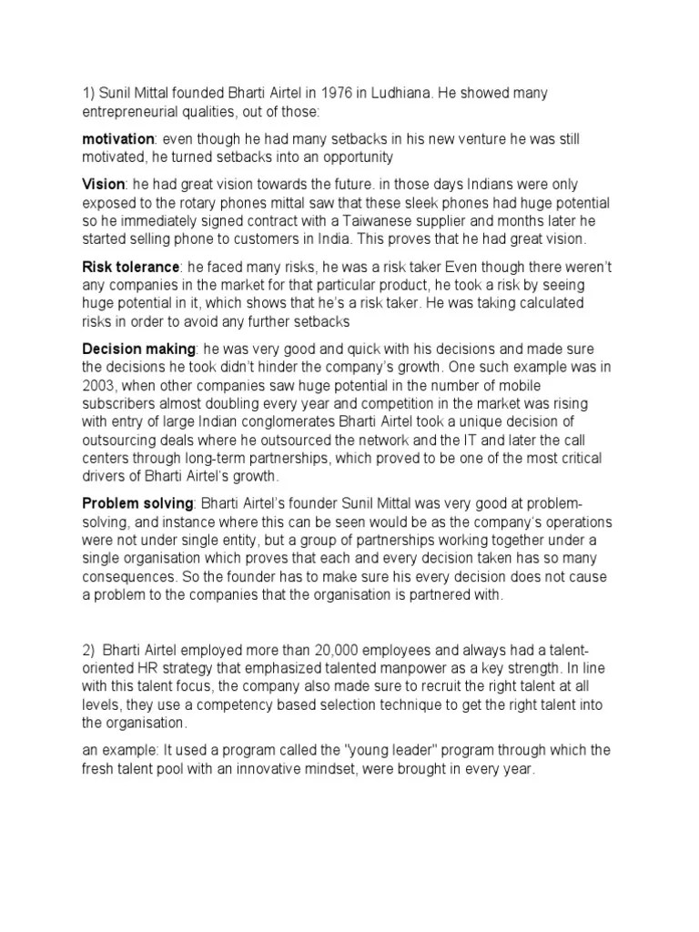 Entrepreneurship Case Study 1 | PDF | Economies | Business