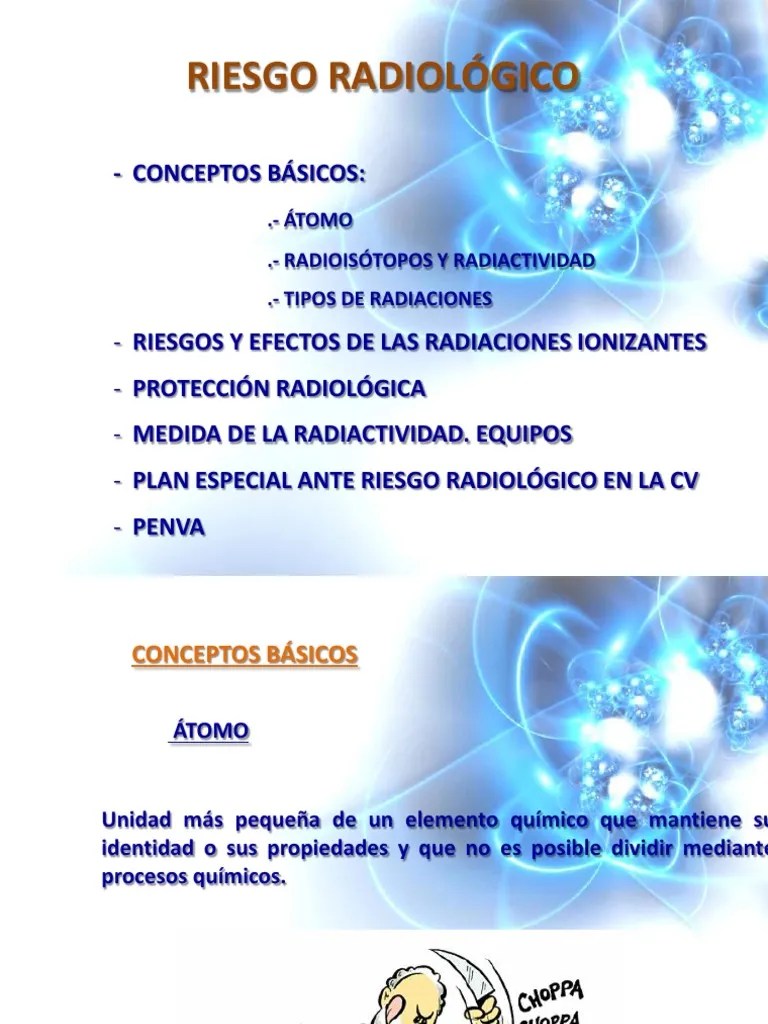 Riesgo Radiológico | Descargar Gratis PDF | Desintegración Radioactiva | Átomos