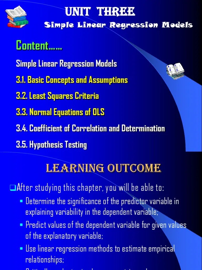 Econmetrics Chapter 3 | PDF | Linear Regression | Regression Analysis