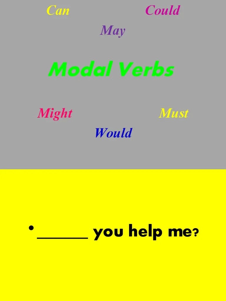 Modal Verbs PPT Quiz | PDF