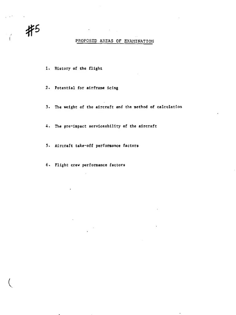 Proposed Witnesses And Areas Of Examination For The Technical ...