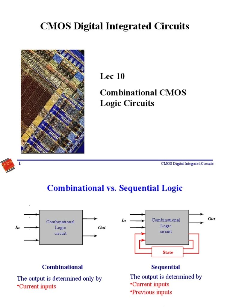 Lec 10 Combinational Logic Circuits | PDF | Cmos | Logic Gate