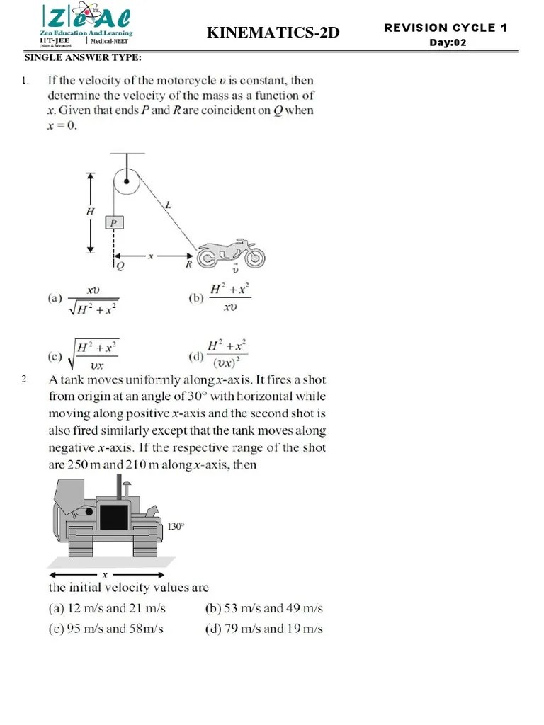 Day 02 - Kinematics 2d | PDF | Applied And Interdisciplinary Physics | Mechanics