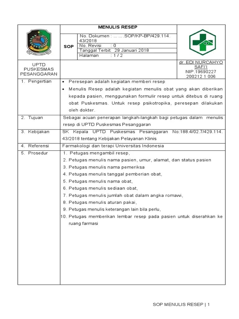 Mengatur resep medis