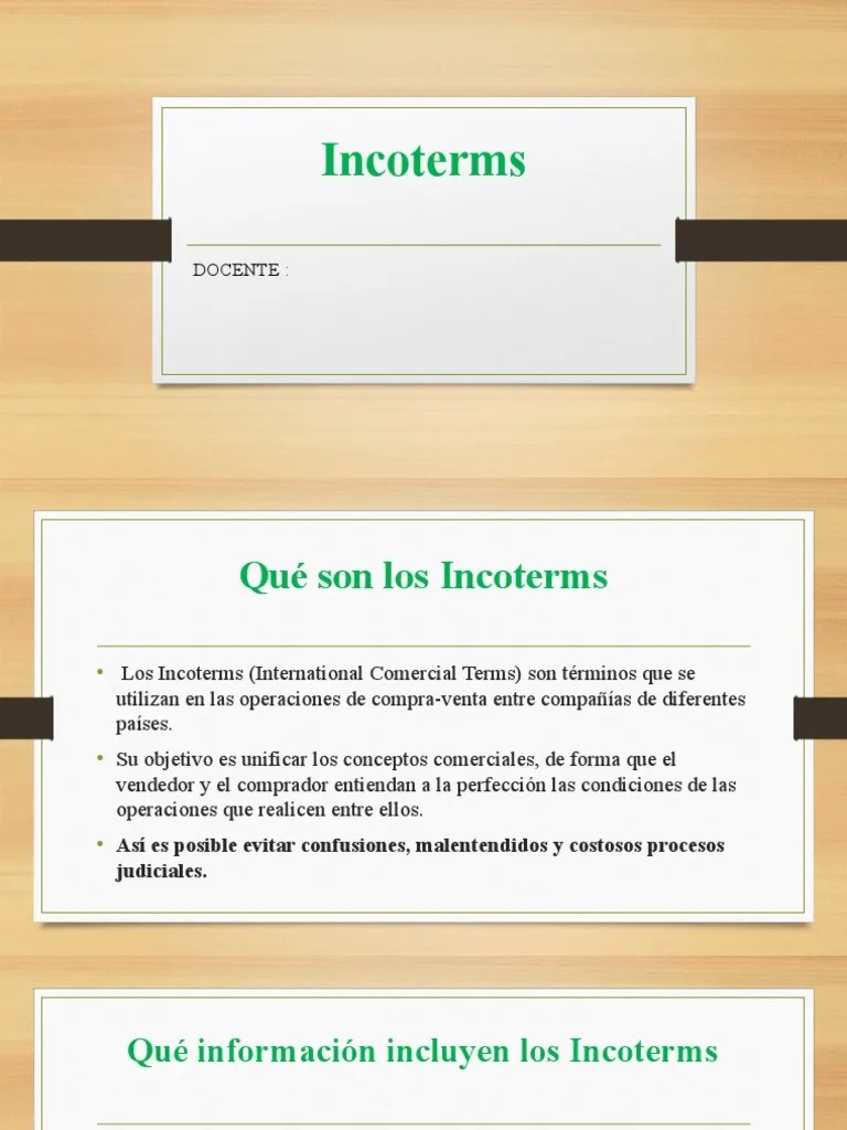 Incoterms | PDF | El Comercio Internacional | Business