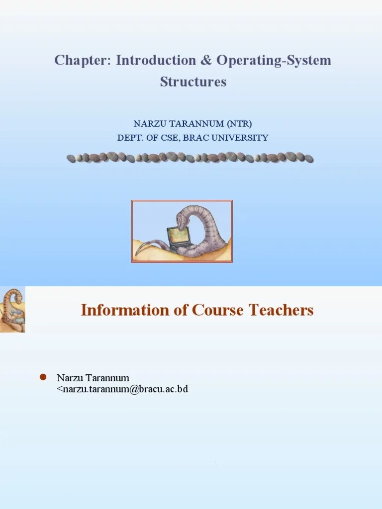 CSE321 - 1. Introduction & Operating-System | PDF | Operating System ...