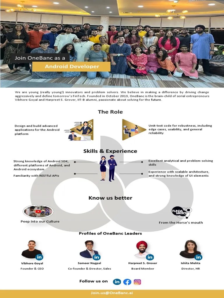 Associate Android Developer - OB - JD | PDF