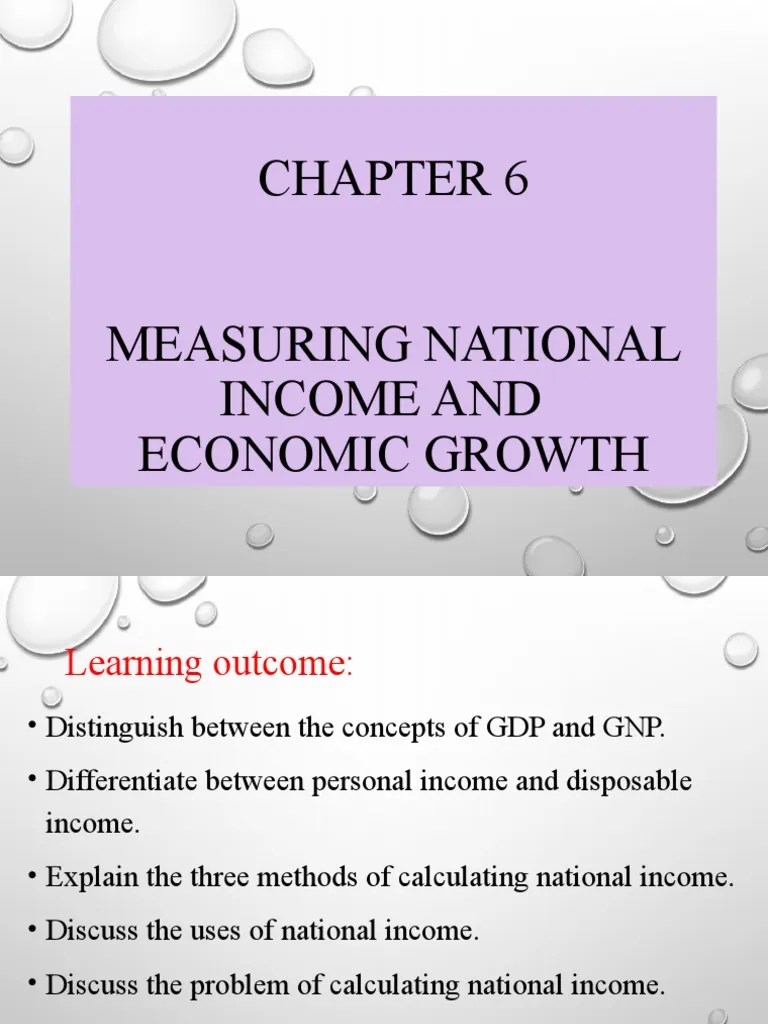 Measuring National Income Chap 9 BEEB1013 | PDF | Gross Domestic ...