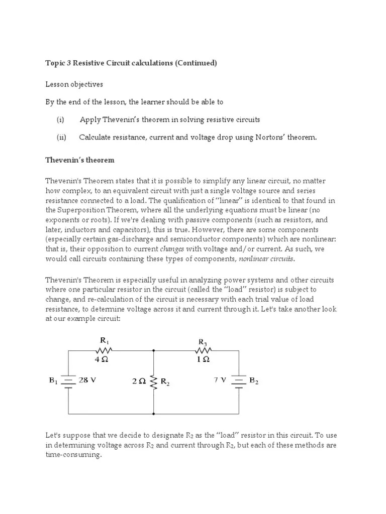 Lesson 3 Resistive Circuit Calculations | PDF | Electrical Network | Series And Parallel Circuits