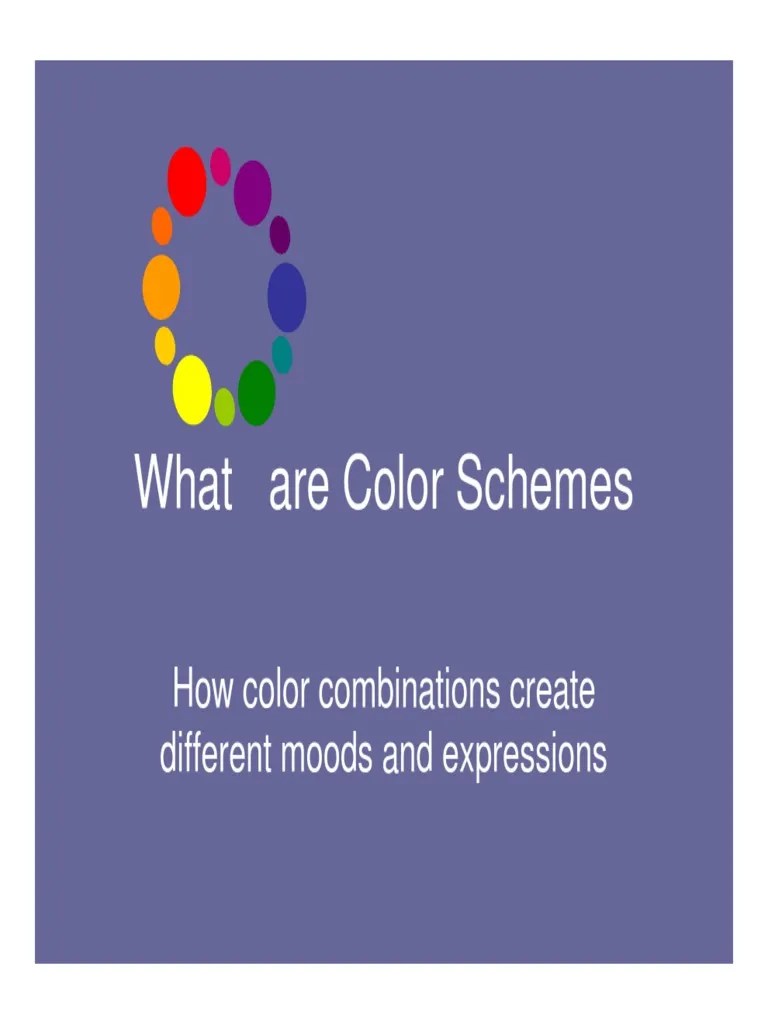 What Are Color Schemes | PDF | Color | Light