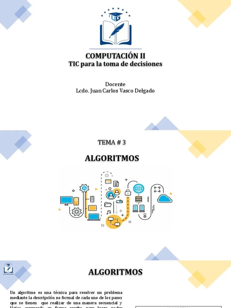 3 Clase - Algoritmos | PDF | Algoritmos | Programación De Computadoras