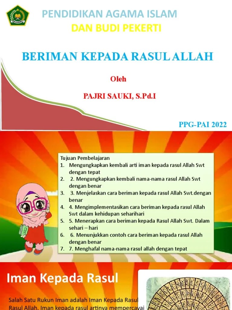 Kelas 4. Beriman Kepada Rasul Allah. Bag 3 | PDF