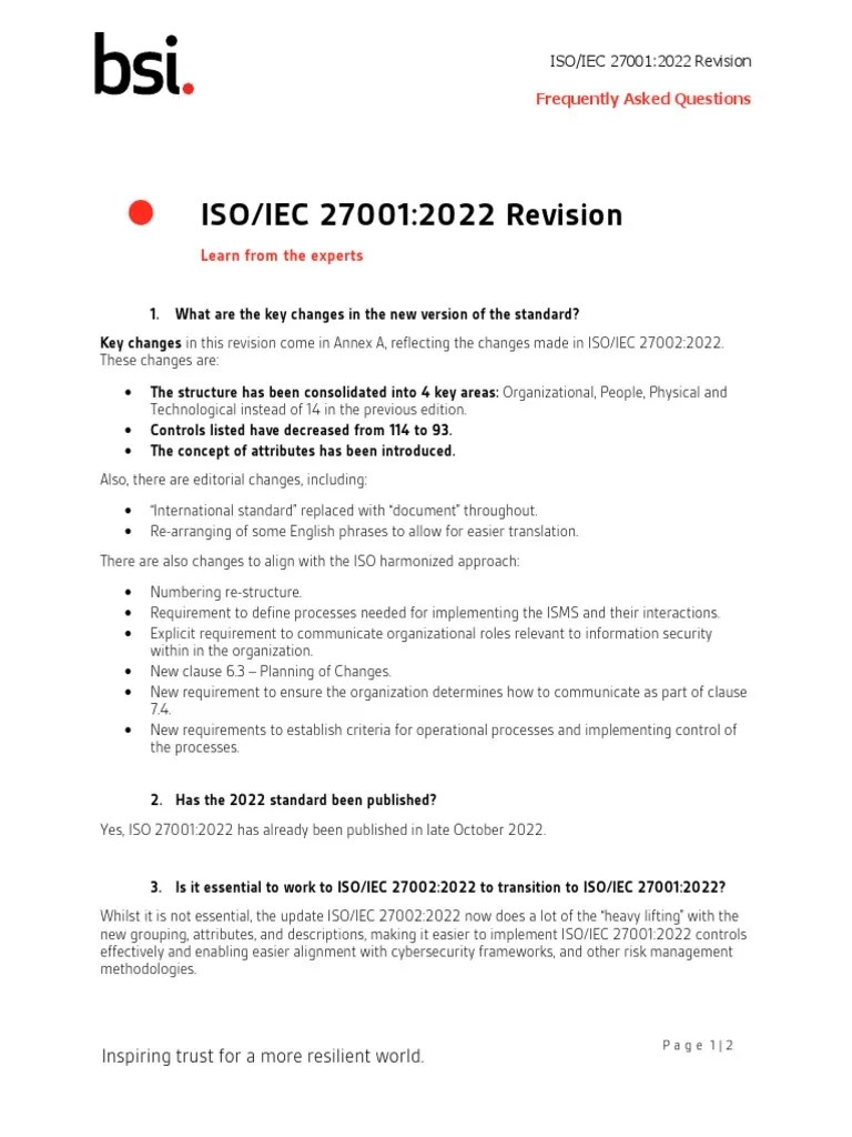 Faq Iso Iec 27001 2022 | PDF | Information Security | Business