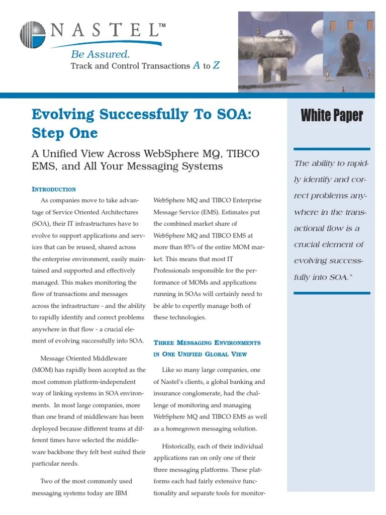 Tibco EMS White Paper | PDF | Service Oriented Architecture | Server ...