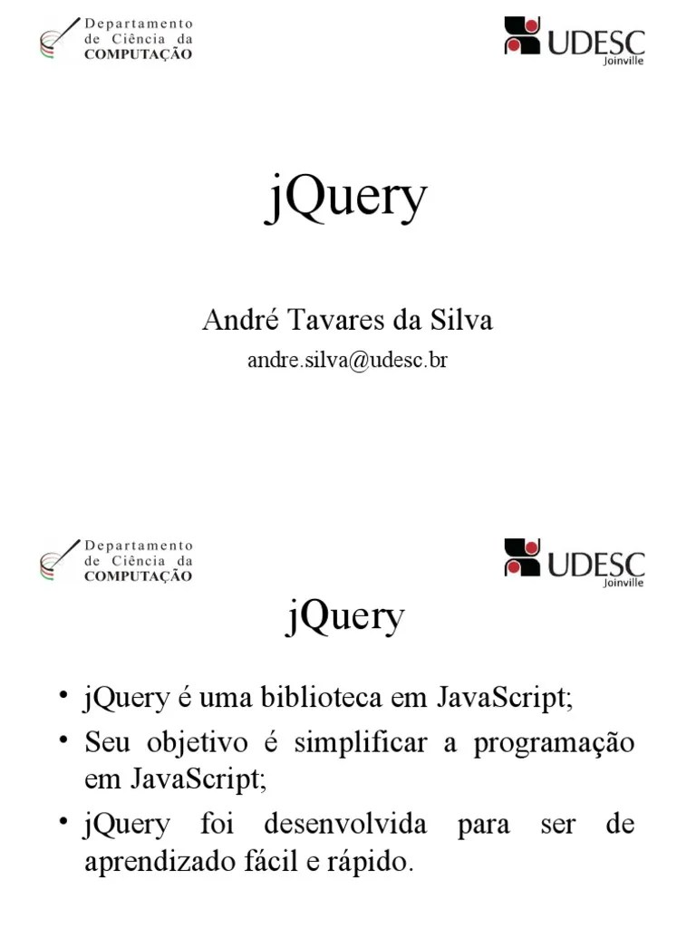Uma Introdução Completa à Biblioteca JQuery | PDF | J Query | Script Java