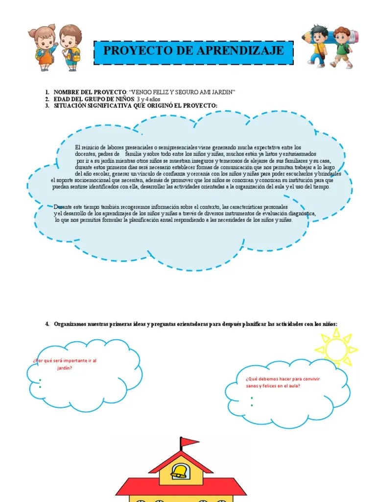 Proyecto De Aprendizaje | PDF | Evaluación | Aprendizaje