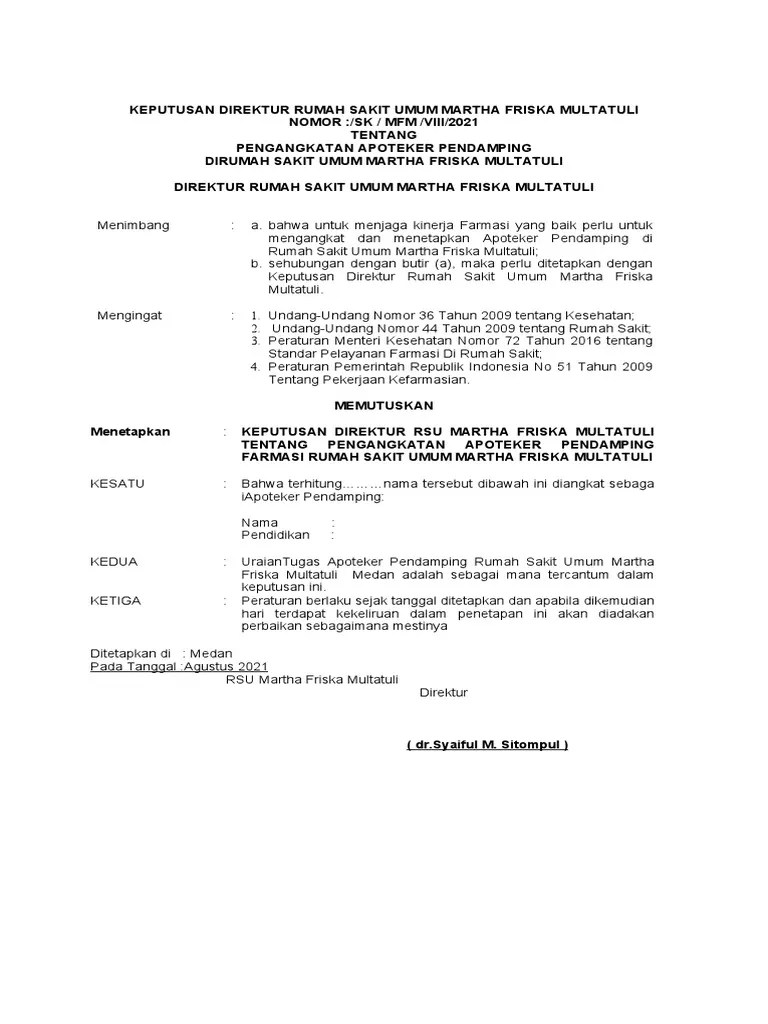 SK Apoteker Pendamping | PDF