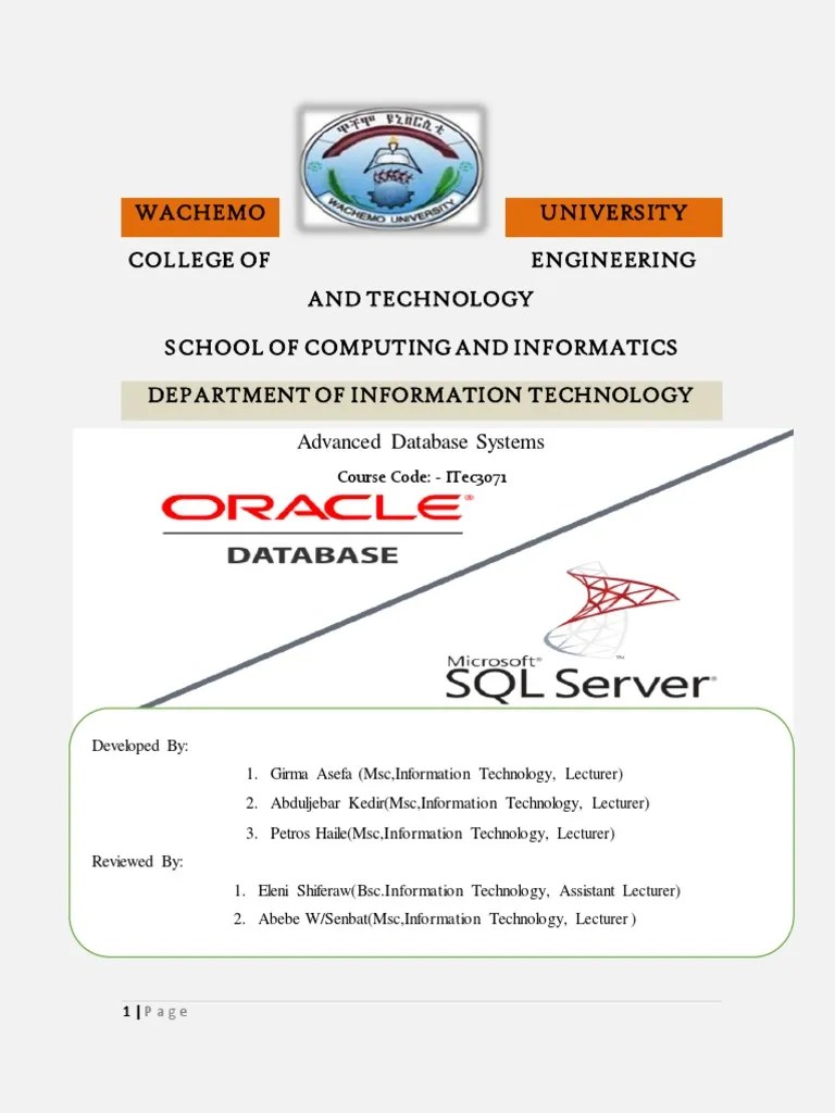 Advanced Database Modules | PDF | Databases | Relational Model